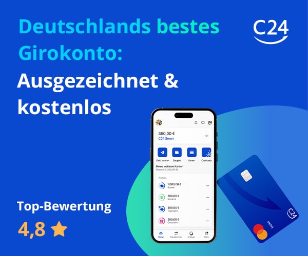 C24 Bank: Deutschlands bestes Zins-Duo