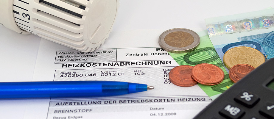 Heizkostenabrechnung, Geld für die Heizkosten
