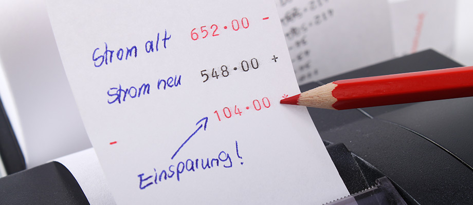 Ersparnis bei einem Stromanbieter-Wechsel
